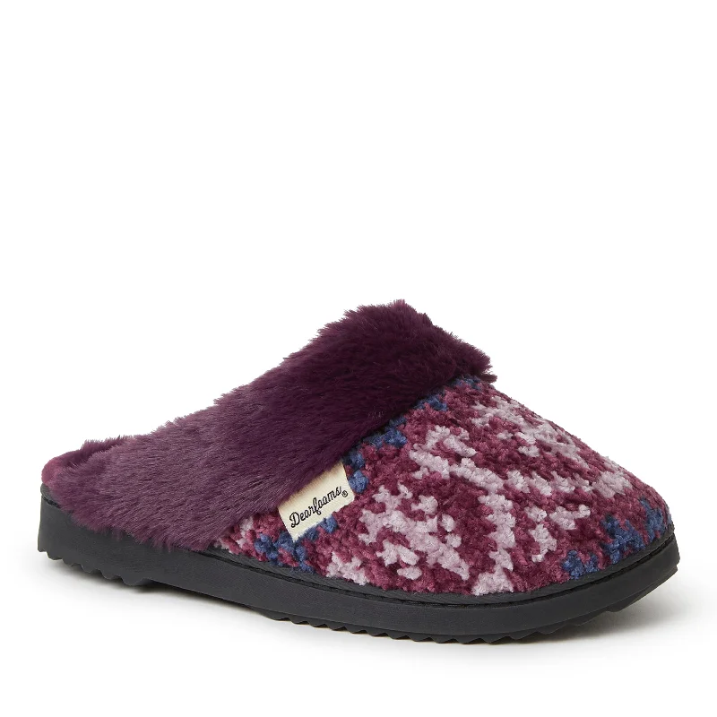 Dearfoams Women's Allison Chenille Fairisle Scuff Slipper