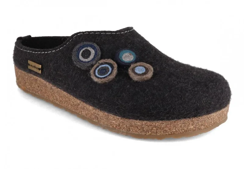 HAFLINGER Clog | Grizzly Kanon, Graphite