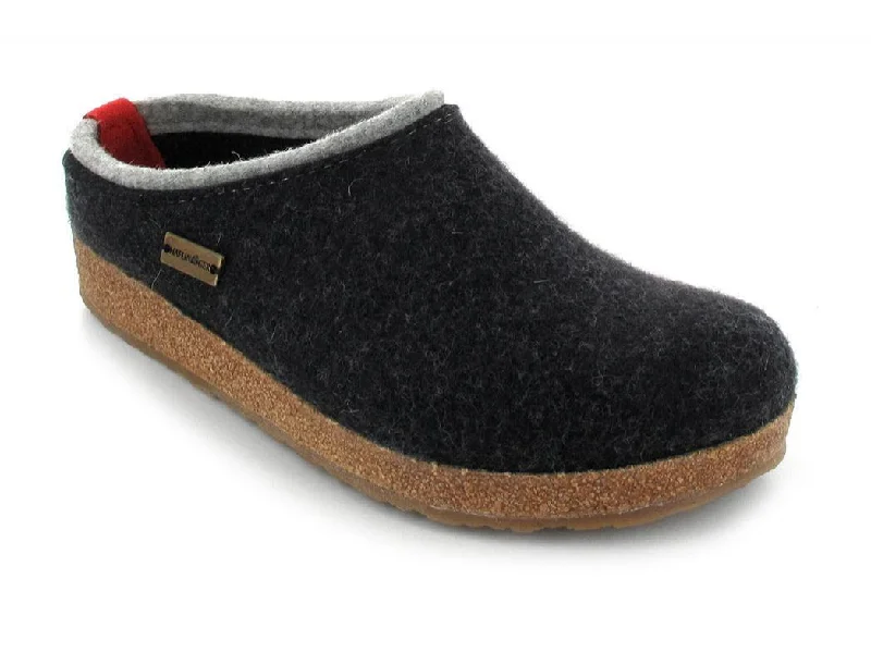 HAFLINGER® Kris Unisex Clogs | Grizzly, Graphite/Gray