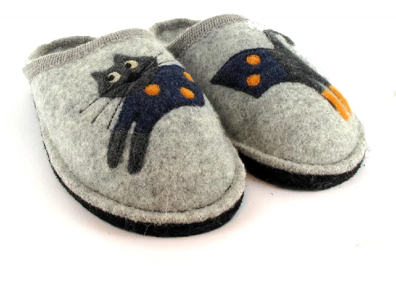 HAFLINGER Slipper | Flair Cucho, Stone Gray