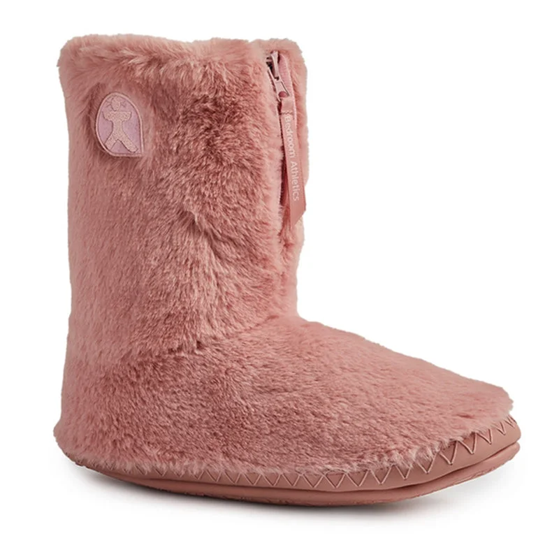 Marilyn - Classic Faux Fur Slipper Boot - Rose Pink