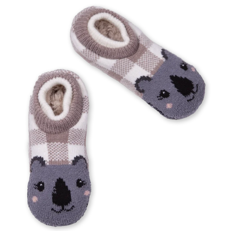 Women's Koala Double Cuffer Knit Slipper Sock