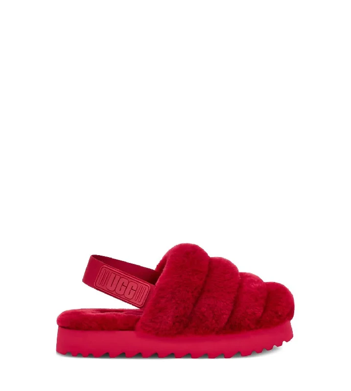 Women's Super Fluff Slipper In Ribbon Red