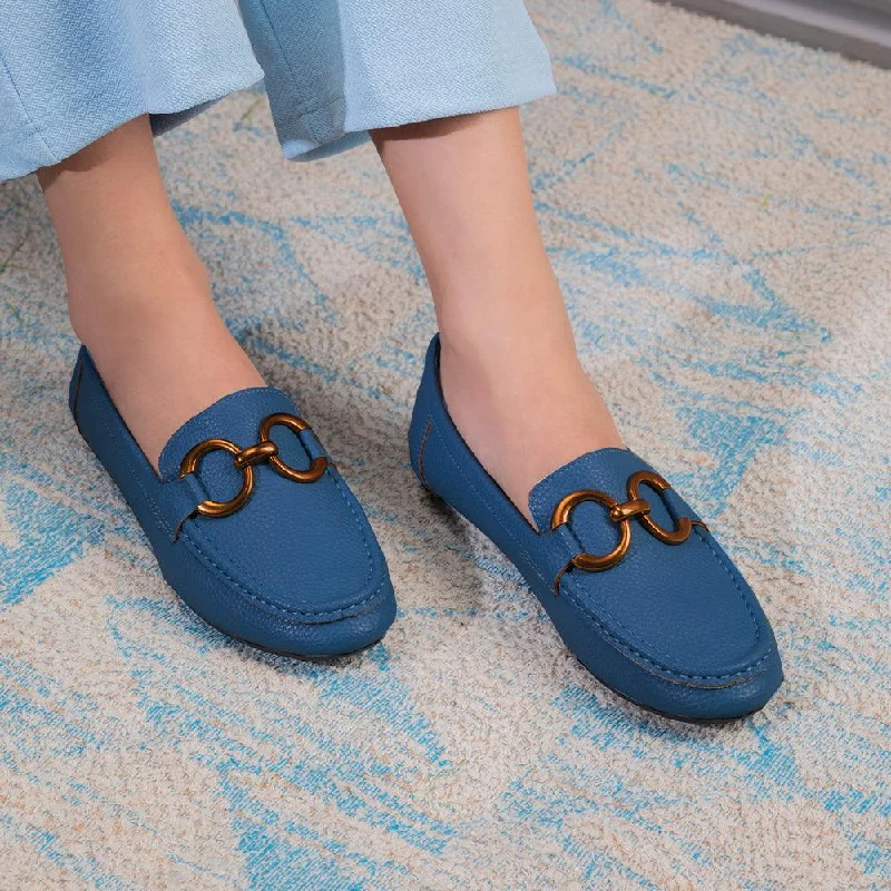 The Wigo Blue Women's Dress Loafers Tresmode