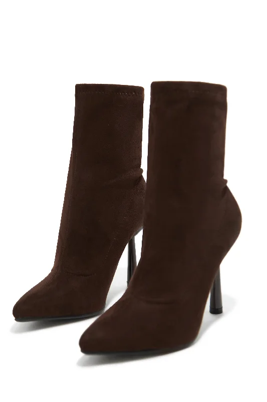 Trin Pointed Toe Ankle Boots - Brown