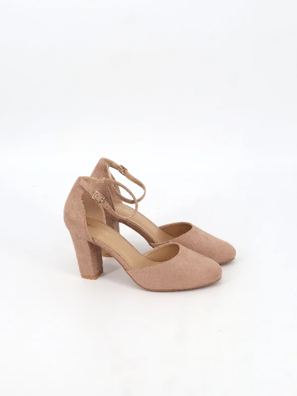 Women's Plain High Heels Sandals,Nude