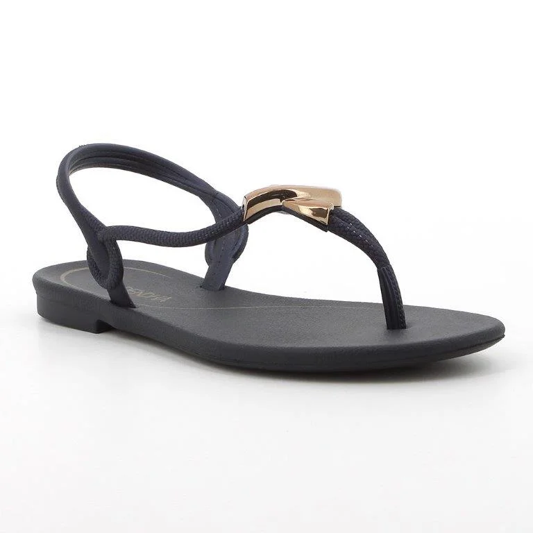 Grendha Slingback Thong Slip On - Navy