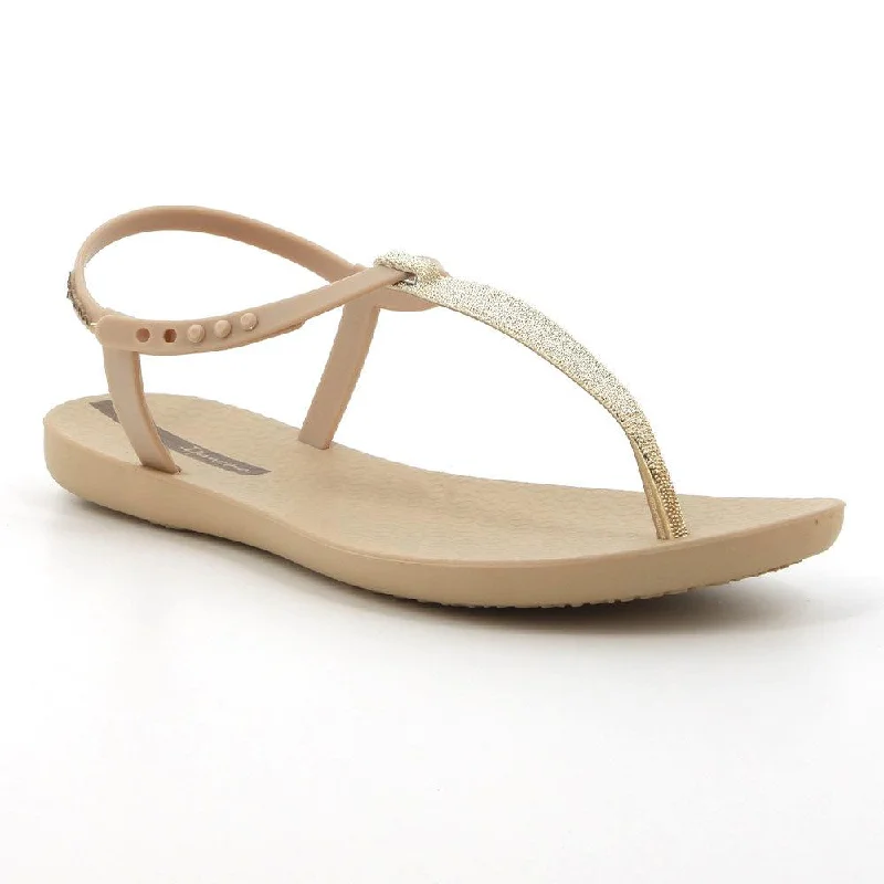 Ipanema Back Strap Sandals With Glam - Beige/Gold