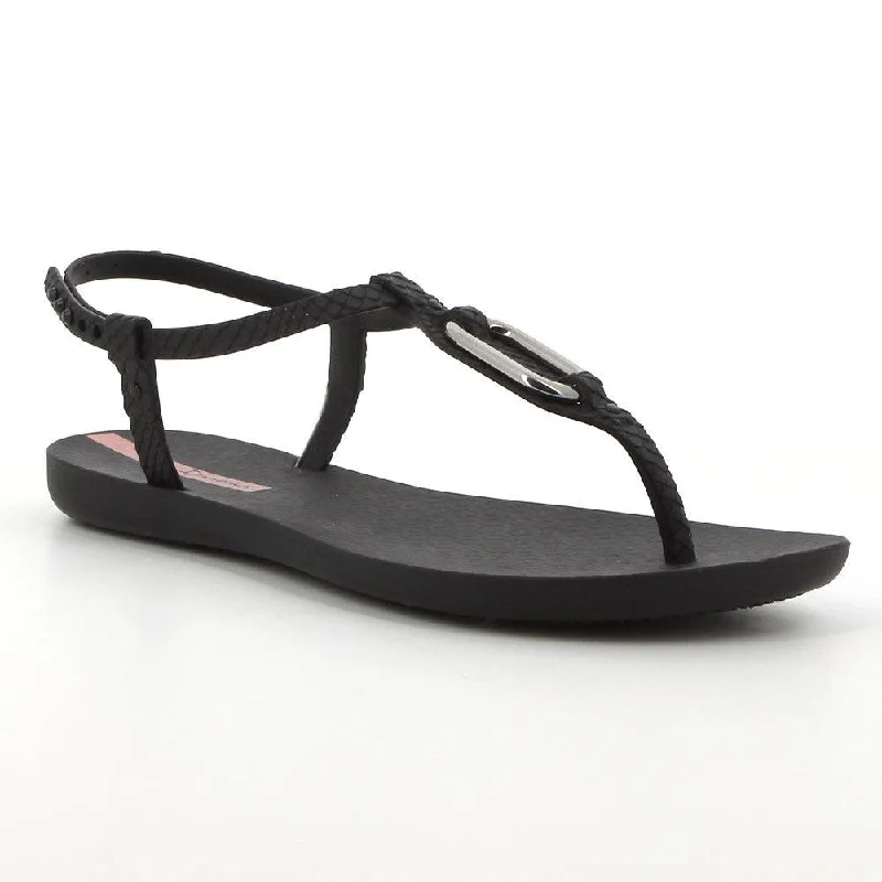 Ipanema Slingback Knotted Thong Sandals - Black