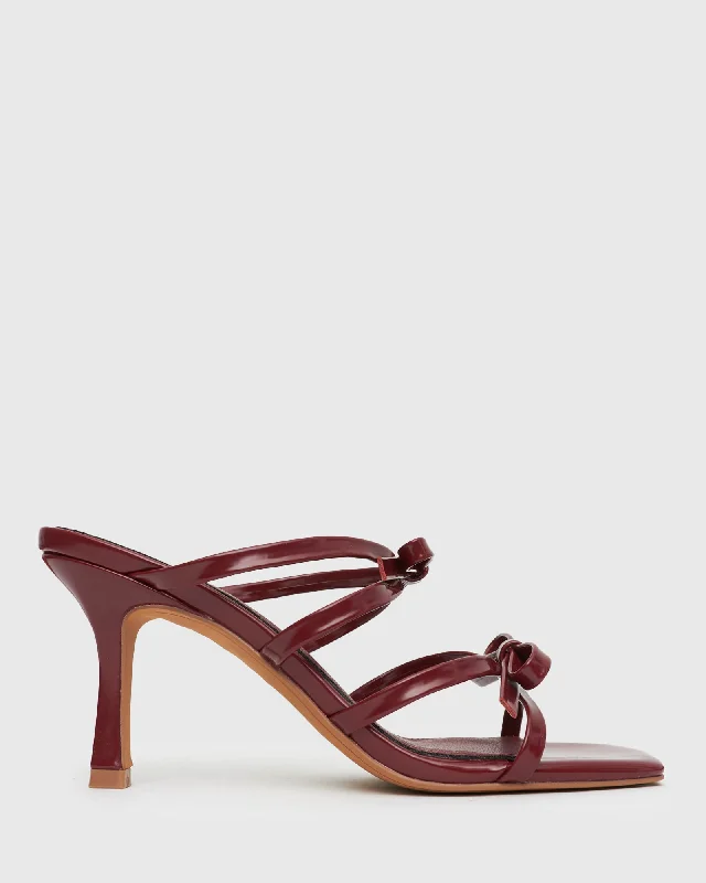 MIMI Bow Strappy Stiletto Sandals