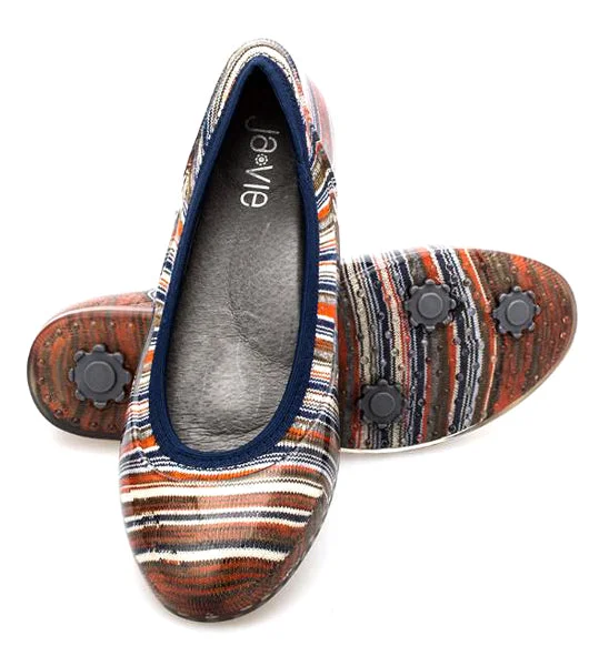 ja-vie santa fe stripe jelly flats shoes