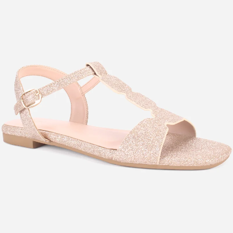 Womens "BENNU" Shimmery Summer Sandals