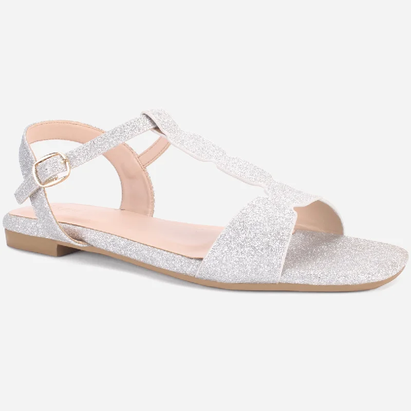 Womens "BENNU" Shimmery Summer Sandals